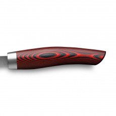 Nesmuk Janus Kochmesser 14 cm - Niobstahl mit DLC-Beschichtung - Griff Micarta rot