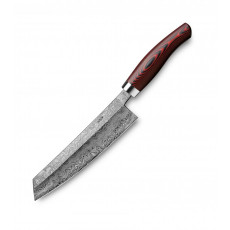 Nesmuk Exklusiv C100 Damast Kochmesser 18 cm - Griff Micarta rot