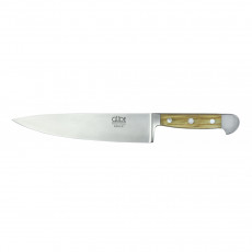 Güde Alpha Olive 2-teiliges Messerset mit Kochmesser 21 cm & Zubereitungsmesser 16 cm - CVM-Messerstahl - Griffschalen Olivenholz