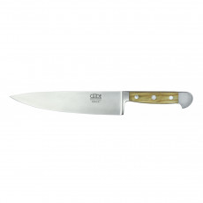 Güde Alpha Olive 2-teiliges Messerset Kochmesser 21 cm + Zubereitungsmesser 16 cm - CVM-Messerstahl - Griffschalen Olivenholz