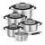 Rösle Topf-Set Silence PRO 5-teilig - Edelstahl