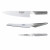 Global G-26115R Messer-Set 3-teilig - Cromova 18 Stahl