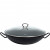 Riess Classic Schwarzemaille Wok mit Glasdeckel 36 cm - Emaille