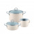 Riess Nouvelle Avorio extra stark 3-teiliges Koch-Starter-Set - Emaille