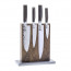 Blockwerk 8er Messerblock Eiche & blanker Stahlsockel