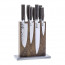 Blockwerk 8er Messerblock Eiche & blanker Stahlsockel