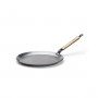 de Buyer Mineral B Bois Crêpes-Pfanne 26 cm - Eisen mit Bienenwachsbeschichtung- Bandstahlgriff mit Holzgriffschalen