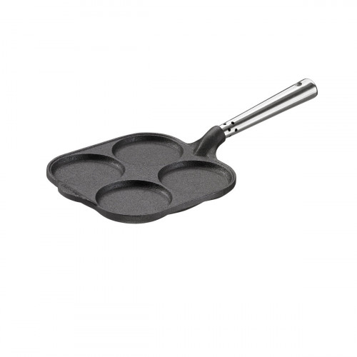 Skeppshult Spezialpfannen Eierpfanne / Pfannkuchenpfanne 20x20 cm - Gusseisen mit Edelstahlgriff