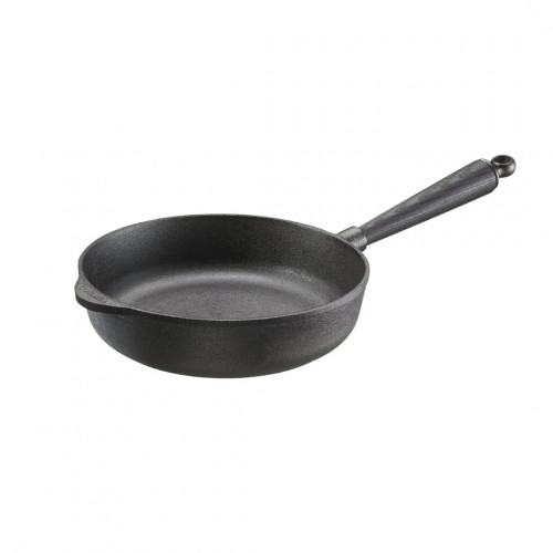 Skeppshult Nutrient Servierpfanne 25 cm - Gusseisen mit Eschengriff & Messingknopf