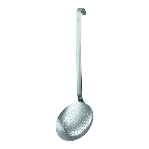 Rösle Skimmer 12 cm flat / coarse perforated with hook - stainless steel
