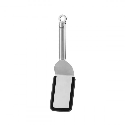 Rösle sandwich palette 26 cm bent with round handle - stainless steel with silicone edge