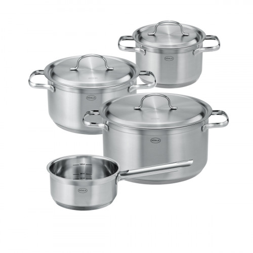 Rösle Pureelements 4-piece pot set stainless steel with lid