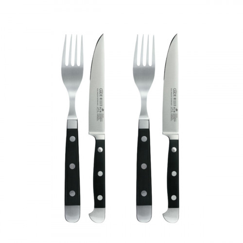 Güde Alpha Steakmesser & Gabel Set 4-tlg.