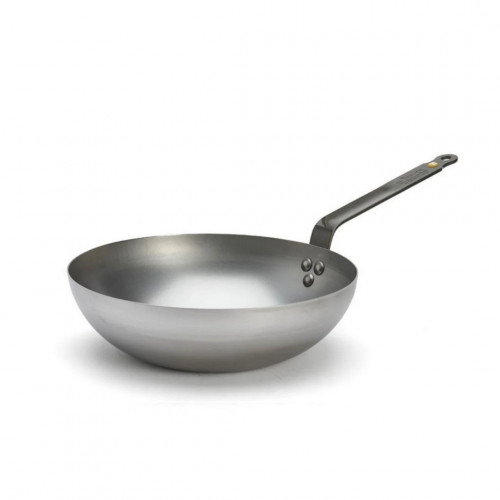 de Buyer Mineral B Bois New Wok 24 cm mit Griff aus Weißblech 