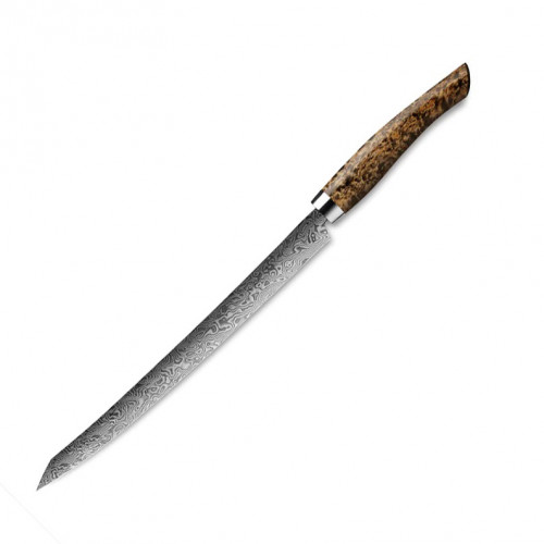 Nesmuk Exclusive C 90 Damascus Slicer 26 cm - Karelian Masur Birch Handle