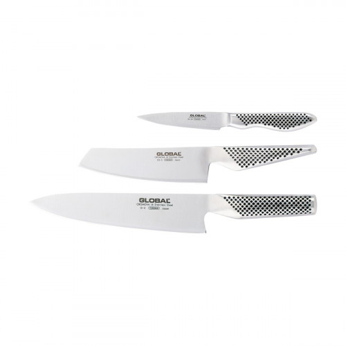 Global G-2538 Knife Set 3-piece - Cromova 18 Steel