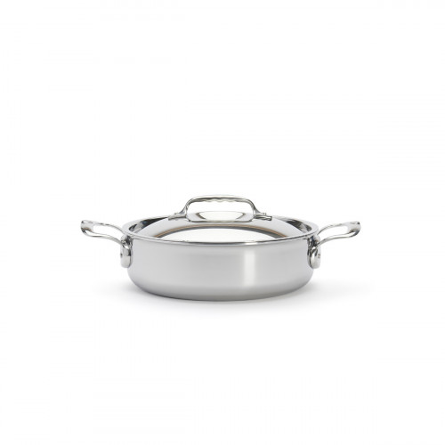 de Buyer Affinity Roasting Pot low 24 cm / 2.6 L - Stainless Steel Multilayer Material