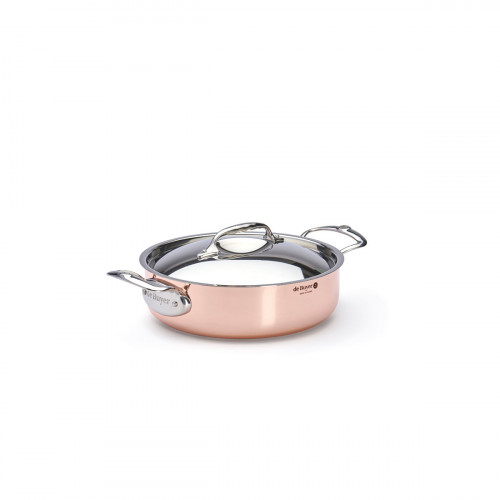 de Buyer Inocuivre low casserole 20 cm / 1.8 L - copper with stainless steel handles