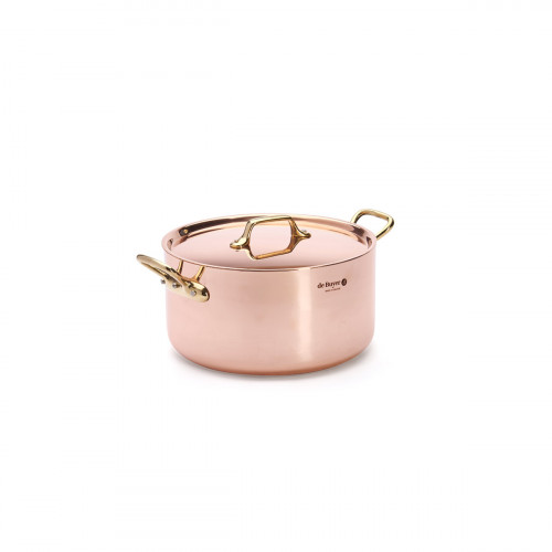 de Buyer Inocuivre Roasting Pot 24 cm / 5.2 L - Copper with Brass Handles