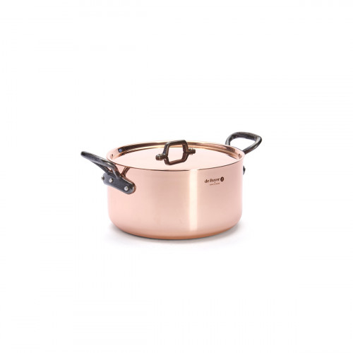 de Buyer Inocuivre Braising Pot 20 cm / 3.3 L - Copper with Cast Iron Handles