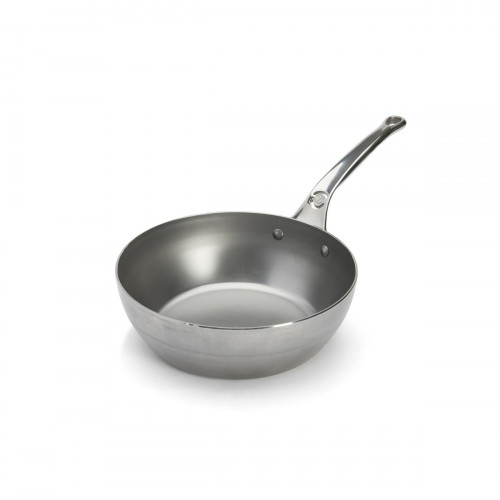 de Buyer Mineral B PRO Farmer's Pan 24 cm - Iron with Beeswax Coating - Stainless Steel Cast Handle