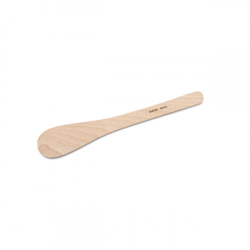 de Buyer B Bois Spatula 25 cm with rounded edge - beech wood with beeswax finish