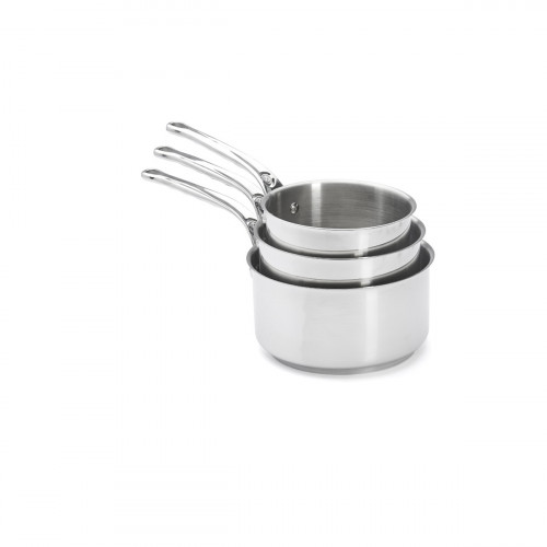 de Buyer Milady 3-piece saucepan set - stainless steel with encapsulated base