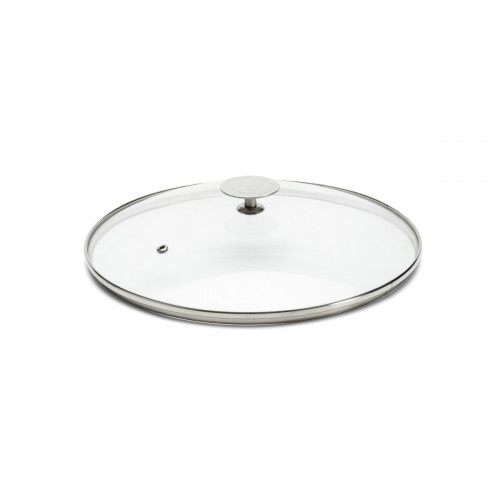 de Buyer glass lid 32 cm with stainless steel knob