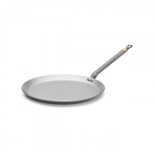 de Buyer Mineral B Crepe Pan 26 cm - Iron with Beeswax Coating - Band Steel Handle