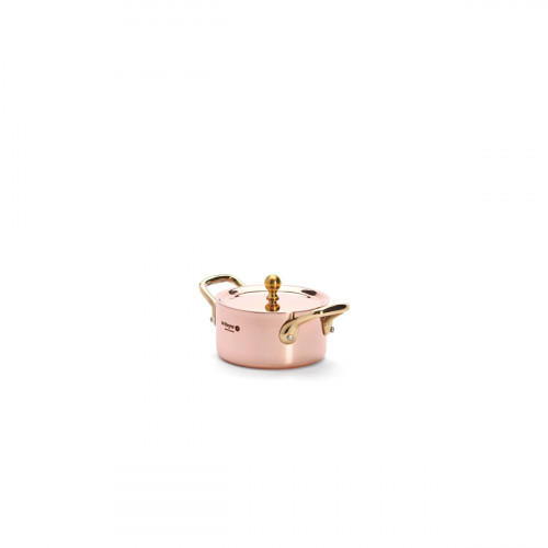 de Buyer Inocuivre Roasting Pot 10 cm - Copper with Brass Handles