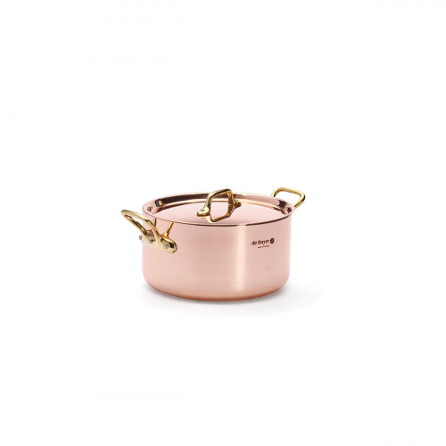 de Buyer Inocuivre Braising Pot 20 cm / 3.5 L - Copper with Brass Handles