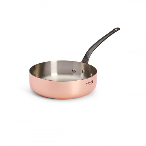 de Buyer Inocuivre Sauteuse straight 24 cm / 3.1 L - copper with cast iron handle