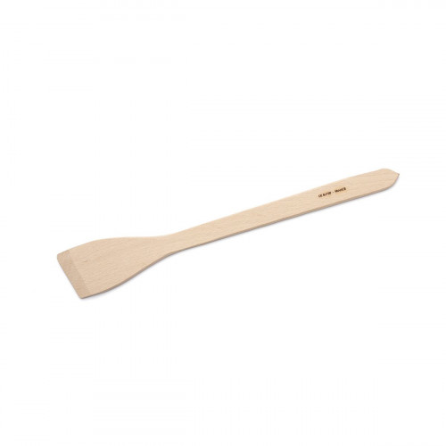 de Buyer B Bois Spatula 35 cm with angled edge - beech wood with beeswax finish