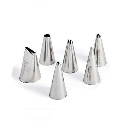 de Buyer Patisserie piping nozzle set of 6 - stainless steel