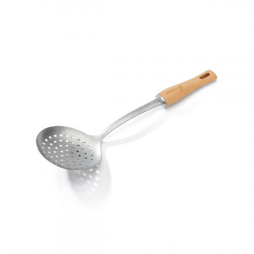 de Buyer B Bois skimmer - stainless steel with wooden handle