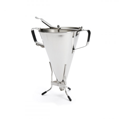 de Buyer KWIK MAX Fondant Funnel 3.3 L with Stand - Stainless Steel