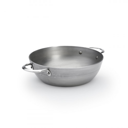 de Buyer Mineral B deep country pan 24 cm - iron with beeswax coating - handle grips