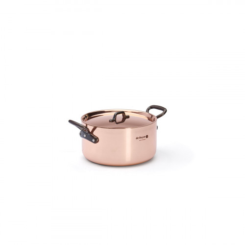de Buyer Prima Matera Copper Roasting Pot 20 cm / 3.3 L induction compatible - Cast iron handles