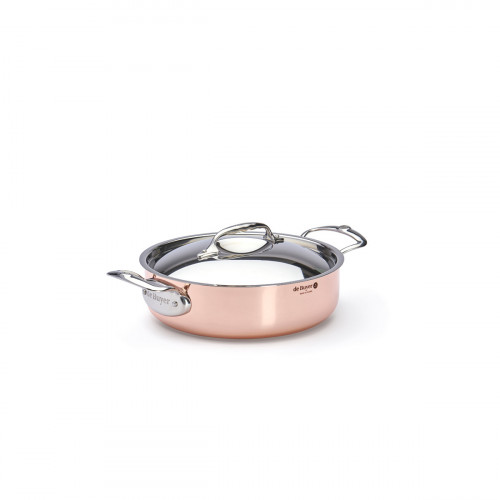 de Buyer Inocuivre Braising Pot low 28 cm / 4.9 L - Copper with stainless steel cast handles