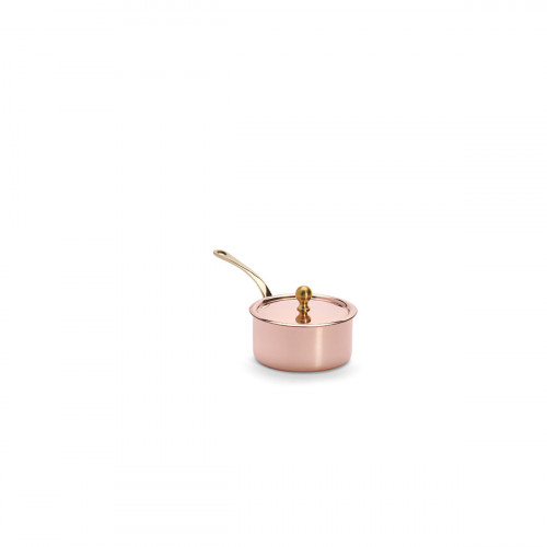 de Buyer Inocuivre Mini Saucepan 9 cm / 0.3 L with Lid - Copper with Brass Handle