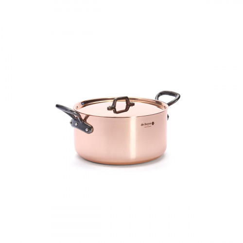 de Buyer Inocuivre Braising Pot 16 cm / 1.8 L - Copper with Cast Iron Handles