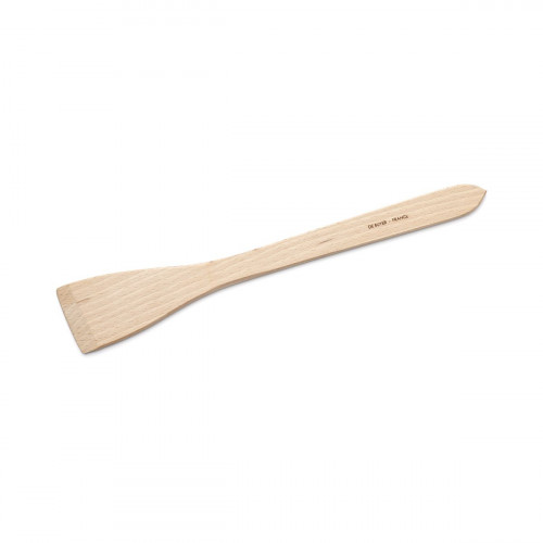 de Buyer B Bois Spatula 30 cm with angled edge - beech wood with beeswax finish