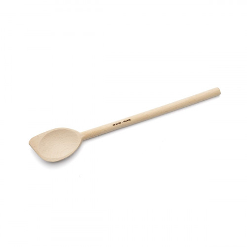 de Buyer B Bois cooking spoon with edge - beech wood with beeswax finish