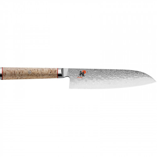 Miyabi 5000 MCD Santoku Knife 18 cm - Handle made of Masur Birch in traditional D-shape - MC63 - Brown