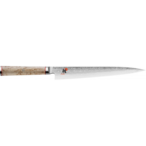 Miyabi 5000 MCD Sujihiki 24 cm - Handle made of Masur birch in traditional D-shape - MC63 - Brown