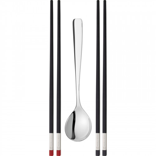 Twin Chopsticks Small 5-Piece Set - Plastic