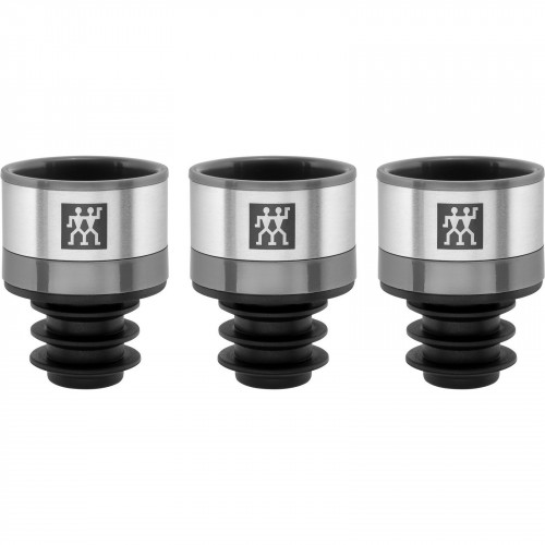 Zwilling Fresh & Save Accessories Vacuum Wine Stopper Set 3-pc. Gray - Stainless Steel