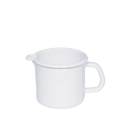 Riess Classic White Spouted Pot 9 cm / 0.5 L - Enamel