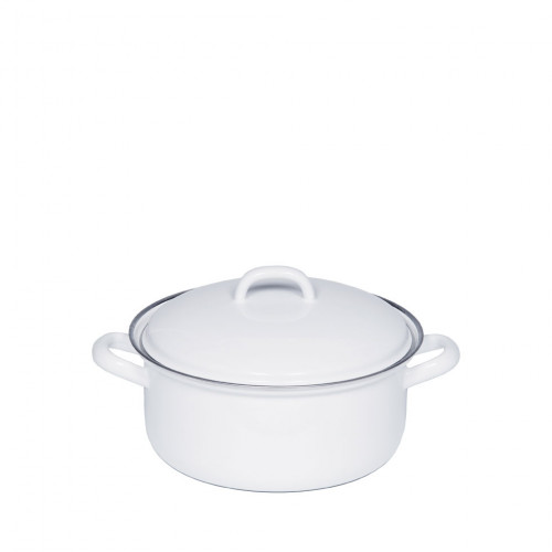 Riess Classic White Casserole 14 cm / 0.75 L - Enamel