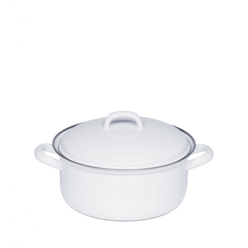 Riess Classic White Casserole 16 cm / 1.0 L - Enamel